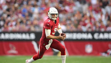 GLENDALE, ARIZONA - DECEMBER 23: Quarterback Josh Rosen #3 of the Arizona Cardinals scrambles with the football against the Los Angeles Rams during the NFL game at State Farm Stadium on December 23, 2018 in Glendale, Arizona. The Rams defeated the Cardinals 31-9. (Photo by Christian Petersen/Getty Images)