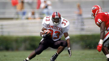 Running back Brandon Bennett #33 of the South Carolina Gamecocks. (Photo by Bernstein Associates/Getty Images)