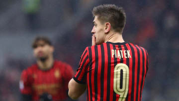 MILAN, ITALY - DECEMBER 15: Krzysztof Piatek of AC Milan looks on during the Serie A match between AC Milan and US Sassuolo at Stadio Giuseppe Meazza on December 15, 2019 in Milan, Italy. (Photo by Marco Luzzani/Getty Images)