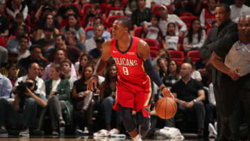 MIAMI, FL - DECEMBER 23: Rajon Rondo (Photo by Issac Baldizon/NBAE via Getty Images)