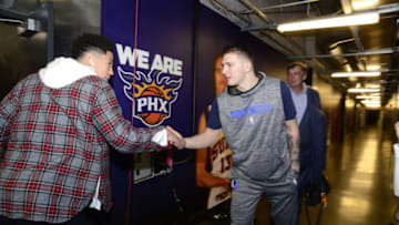 Devin Booker and Luka Doncic Phoenix Suns(Photo by Barry Gossage/NBAE via Getty Images)