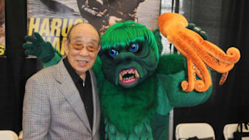 PASADENA, CA - APRIL 23: Japanese Monster suit actor Haruo Nakajima of "Godzilla" attends the 2016 Monsterpalooza Horror Convention held at Pasadena Convention Center on April 23, 2016 in Pasadena, California. (Photo by Albert L. Ortega/Getty Images)