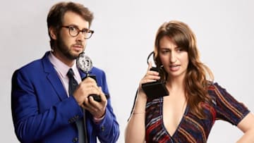 Tony Award nominees Josh Groban (L) and Sara Bareilles (R) will host THE 72nd ANNUAL TONY AWARDSÃÂÃÂ®, live from the historic Radio City Music Hall in New York City, Sunday, June 10 (8:00-11:00 PM, live ET/delayed PT) on the CBS Television Network. Photo: Cliff Lipson/CBS ÃÂÃÂ©2018 CBS Broadcasting, Inc. All Rights Reserved
