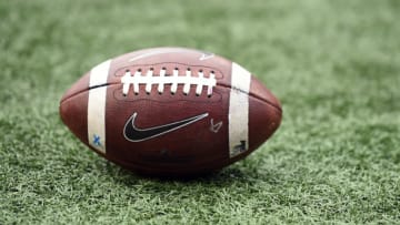 COLLEGE PARK, MD - OCTOBER 27: Football on the field during a college football game between the Maryland Terrapins and the Illinois Fighting Illini at Capitol One Field at Maryland Stadium on October 27, 2018 at College Park, Maryland. (Photo by Mitchell Layton/Getty Images) *** Local Caption ***