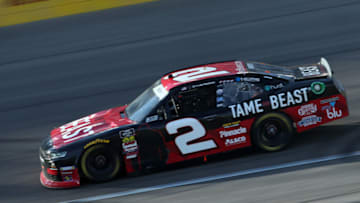 LAS VEGAS, NEVADA - SEPTEMBER 14: Tyler Reddick, driver of the #2 TAME the BEAST Chevrolet, races during the NASCAR Xfinity Series Rhino Pro Trucks Outfitters 300 at Las Vegas Motor Speedway on September 14, 2019 in Las Vegas, Nevada. (Photo by Chris Graythen/Getty Images)
