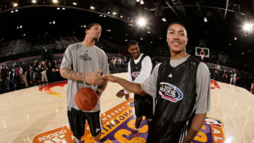 Michael Beasley Derrick Rose (Photo by Joe Murphy/NBAE via Getty Images)