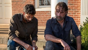 Siddiq (Avi Nash) and Rick Grimes (Andrew Lincoln) in Season 8 Episode 13 of The Walking DeadPhoto by Gene Page/AMC