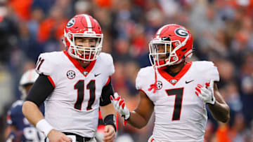 SEC football AUBURN, AL - NOVEMBER 11: Jake Fromm and D'Andre Swift SEC All-Freshman Team