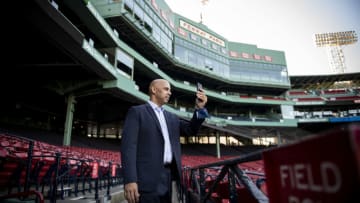 BOSTON, MA - NOVEMBER 10: Alex Cora looks on after a press conference introducing him as the manager of the Boston Red Sox on November 10, 2020 at Fenway Park in Boston, Massachusetts. (Photo by Billie Weiss/Boston Red Sox/Getty Images)