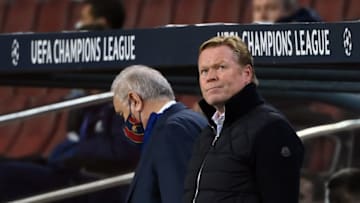 Barcelona's Dutch coach Ronald Koeman. (Photo by LLUIS GENE / AFP) (Photo by LLUIS GENE/AFP via Getty Images)