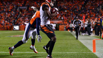 DENVER, CO - NOVEMBER 19: Wide receiver A.J. Green
