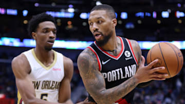 Damian Lillard, Portland Trail Blazers. Herbert Jones, New Orleans Pelicans. (Photo by Jonathan Bachman/Getty Images)