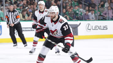 DALLAS, TX - FEBRUARY 4: Alex Goligoski #33 of the Arizona Coyotes skates against the Dallas Stars at the American Airlines Center on February 4, 2019 in Dallas, Texas. (Photo by Glenn James/NHLI via Getty Images)