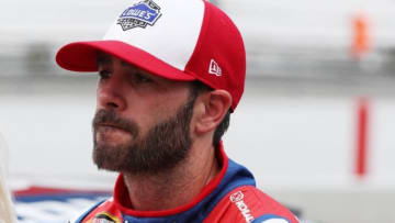 Jul 23, 2016; Indianapolis, IN, USA; NASCAR Sprint Cup driver Jimmie Johnson stands in the pits during qualifications for the Combat Wounded Coalition 400 at the Brickyard at Indianapolis Motor Speedway. Mandatory Credit: Brian Spurlock-USA TODAY Sports