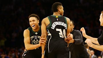Both Milwaukee Bucks forward Giannis Antetokounmpo (34) and guard Malcolm Brogdon (13) are in today's FanDuel daily picks. Mandatory Credit: Andy Marlin-USA TODAY Sports