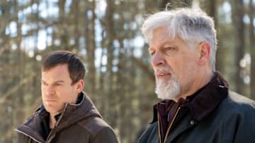 (L-R): Michael C. Hall as Dexter and Clancy Brown as Kurt in DEXTER: NEW BLOOD, ÒSmoke SignalsÓ. Photo Credit: Seacia Pavao/SHOWTIME.