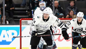SAN JOSE, CALIFORNIA - JANUARY 26: John Carlson #74 of the Washington Capitals skates against the Central Division All-Stars during the 2019 Honda NHL All-Star Game at SAP Center on January 26, 2019 in San Jose, California. (Photo by Bruce Bennett/Getty Images)