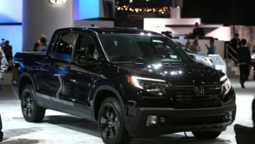 NEW YORK, USA - APRIL 12: Honda Ridgeline is displayed at the New York International Auto Show, at the Jacob K. Javits Convention Center in New York City, United States on April 12, 2017. (Photo by Volkan Furuncu/Anadolu Agency/Getty Images)