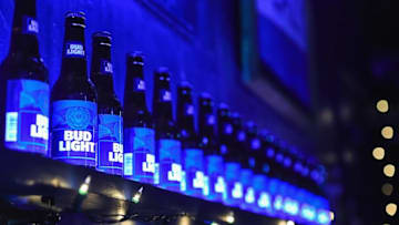 NEW ORLEANS, LA - AUGUST 30: Bud Light on display at the G-Eazy performance for Bud Light's Dive Bar Tour at the Blue Nile on August 30, 2017 in New Orleans, Louisiana. (Photo by Erika Goldring/Getty Images for Bud Light)