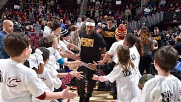 CLEVELAND, OH - FEBRUARY 7: Isaiah Thomas #3 of the Cleveland Cavaliers gets introduced before the game against the Minnesota Timberwolves on February 7, 2018 at Quicken Loans Arena in Cleveland, Ohio. NOTE TO USER: User expressly acknowledges and agrees that, by downloading and/or using this Photograph, user is consenting to the terms and conditions of the Getty Images License Agreement. Mandatory Copyright Notice: Copyright 2018 NBAE (Photo by David Liam Kyle/NBAE via Getty Images)