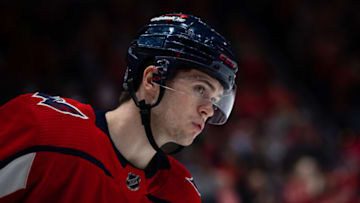 Connor McMichael, Washington Capitals (Photo by Scott Taetsch/Getty Images)