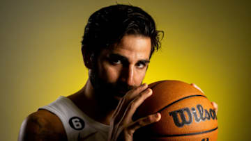 Sep 26, 2022; Cleveland, OH, USA; Cleveland Cavaliers guard Ricky Rubio (13) during media day at Rocket Mortgage FieldHouse. Mandatory Credit: Ken Blaze-USA TODAY Sports
