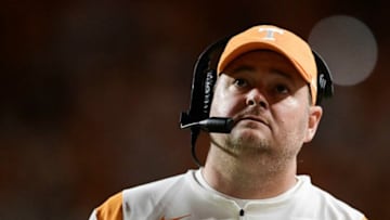 Tennessee Head Coach Josh Heupel during a game at Neyland Stadium in Knoxville, Tenn. on Thursday, Sept. 2, 2021.Kns Tennessee Bowling Green Football
