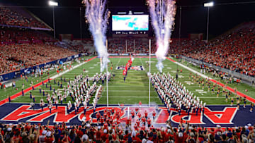 TUCSON, AZ - SEPTEMBER 10: A general view as the Arizona Wildcats take the field for the game against the Grambling State Tigers at Arizona Stadium on September 10, 2016 in Tucson, Arizona. (Photo by Jennifer Stewart/Getty Images)
