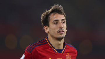 SEVILLE, SPAIN - OCTOBER 12: Mikel Oyarzabal of Spain looks on during the UEFA EURO 2024 European qualifier match between Spain and Scotland at Estadio de La Cartuja on October 12, 2023 in Seville, Spain. (Photo by Fran Santiago/Getty Images)