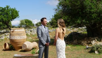 THE BACHELORETTE - "The Bachelorette: Season Finale Part 2" - America watched live on Monday night as a heartbroken Hannah said goodbye to one more man. Now, she must put everything on the line with her final two bachelors to see if she will be with her soul mate at the end of her journey on night two of the two-night, live special season finale event on "The Bachelorette," TUESDAY, JULY 30 (8:00-10:01p.m. EDT), on ABC. (Mark Bourdillon/ABC via Getty Images)CHRIS HARRISON, HANNAH BROWN