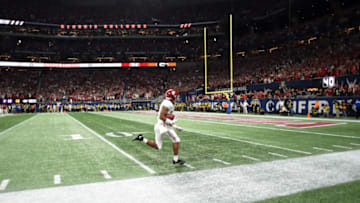 Dec 1, 2018; Atlanta, GA, USA; Alabama Crimson Tide wide receiver Jaylen Waddle Dale Zanine-USA TODAY Sports