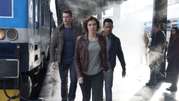 WHISKEY CAVALIER - "Pilot" - Following an emotional breakup, tough but tender FBI super-agent Will Chase (code name: "Whiskey Cavalier") is assigned to work with badass CIA operative Frankie Trowbridge (code name: "Fiery Tribune"). Together, they must lead an inter-agency team of flawed, funny and heroic spies who periodically save the world - and each other - while navigating the rocky roads of friendship, romance and office politics, on the season premiere of "Whiskey Cavalier," airing WEDNESDAY, FEB. 27 (10:00-11:00 p.m. EST), on The ABC Television Network. (ABC/Larry D. Horricks)SCOTT FOLEY, LAUREN COHAN, TYLER JAMES WILLIAMS