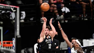 Joe Harris #12 of the Brooklyn Nets. (Photo by Steven Ryan/Getty Images)