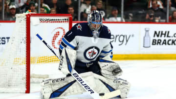 Winnipeg Jets, Eric Comrie (1) Mandatory Credit: David Berding-USA TODAY Sports