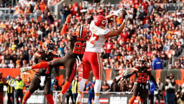 Travis Kelce #87 of the Kansas City Chiefs (Photo by Kirk Irwin/Getty Images)
