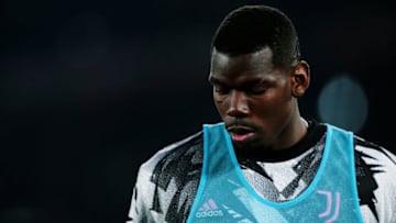 ROME, ITALY - MARCH 05: Paul Pogba of Juventus FC warming up during the Serie A match between AS Roma and Juventus at Stadio Olimpico on March 05, 2023 in Rome, Italy. (Photo by Danilo Di Giovanni/Getty Images)