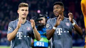 Joshua Kimmich, David Alaba of Bayern Munich (Photo by Jean Catuffe/Getty Images)