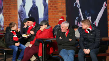MANCHESTER, ENGLAND - NOVEMBER 24: fans arrive at the stadium prior to the Premier League match between Manchester United and Crystal Palace at Old Trafford on November 24, 2018 in Manchester, United Kingdom. (Photo by Alex Livesey/Getty Images)