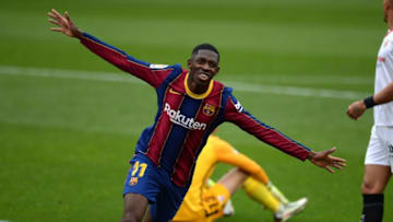 Barcelona's French forward Ousmane Dembele (Photo by CRISTINA QUICLER/AFP via Getty Images)