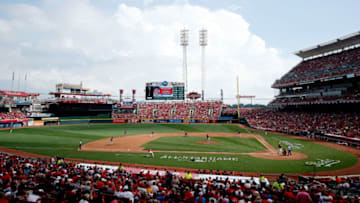 CINCINNATI, OH - JULY 12: A general view of the SiriusXM All-Star Futures Game between the World Team and the U.S. Team at the Great American Ball Park on July 12, 2015 in Cincinnati, Ohio. (Photo by Joe Robbins/Getty Images)