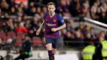 BARCELONA, SPAIN - FEBRUARY 2: Ivan Rakitic of FC Barcelona during the La Liga Santander match between FC Barcelona v Valencia at the Camp Nou on February 2, 2019 in Barcelona Spain (Photo by David S. Bustamante/Soccrates/Getty Images)
