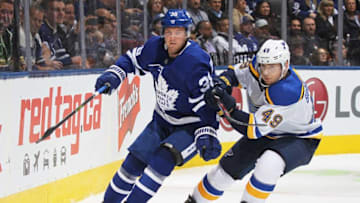 Toronto Maple Leafs defenceman Rasmus Sandin (Photo by Claus Andersen/Getty Images)