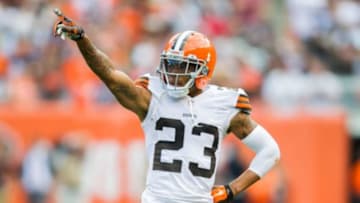 Sep 21, 2014; Cleveland, OH, USA; Cleveland Browns cornerback Joe Haden (23) at FirstEnergy Stadium. Mandatory Credit: Ken Blaze-USA TODAY Sports