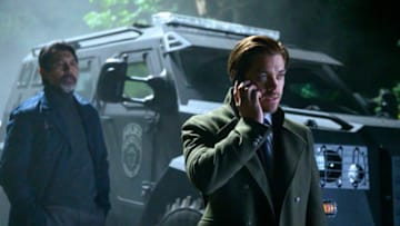 PRODIGAL SON: L-R: Lou Diamond Phillips and Tom Payne in the "Family Friend" episode of PRODIGAL SON airing Monday, Nov. 11 (9:01-10:00 PM ET/PT) on FOX. © 2019 FOX MEDIA LLC. Cr: David Giesbrecht/FOX.