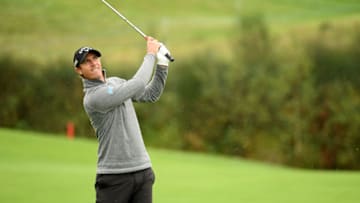 PARIS, FRANCE - OCTOBER 19: Nicolas Colsaerts of Belgium in action during the third round of the Amundi Open de France at Golf National on October 19, 2019 in Paris, France. (Photo by Ross Kinnaird/Getty Images)