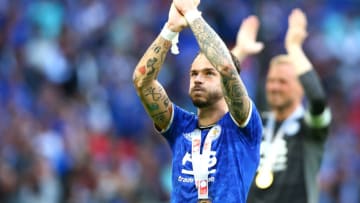 LONDON, ENGLAND - AUGUST 07: James Maddison of Leicester City applauds the fans after the The FA Community Shield between Manchester City and Leicester City at Wembley Stadium on August 07, 2021 in London, England. (Photo by Chloe Knott - Danehouse/Getty Images)