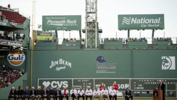 BOSTON, MA - APRIL 20: A general view of a pre-game ceremony honoring the life and career of Jerry Remy before a game between the Toronto Blue Jays and the Boston Red Sox on April 20, 2022 at Fenway Park in Boston, Massachusetts. (Photo by Maddie Malhotra/Boston Red Sox/Getty Images)