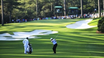 Masters champion Phil Mickelson drives on No. 10 Practice Round 2 for the Masters at Augusta National Golf Club, Tuesday, April 3, 2018. (Photo by Hunter Martin/Augusta National via Getty Images)