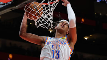 Ousmane Dieng #13 of the Oklahoma City Thunder (Photo by Kevin C. Cox/Getty Images)
