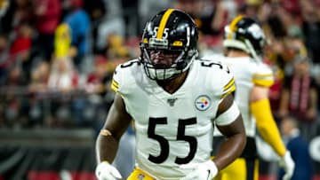 Linebacker Devin Bush #55 of the Pittsburgh Steelers. (Photo by Jennifer Stewart/Getty Images)